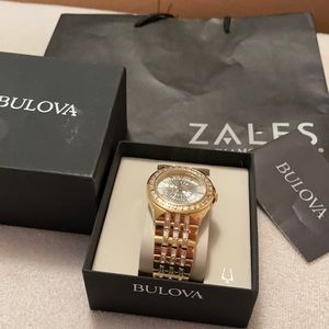 Bulova Men's Gold-Tone Crystal Watch 98A239